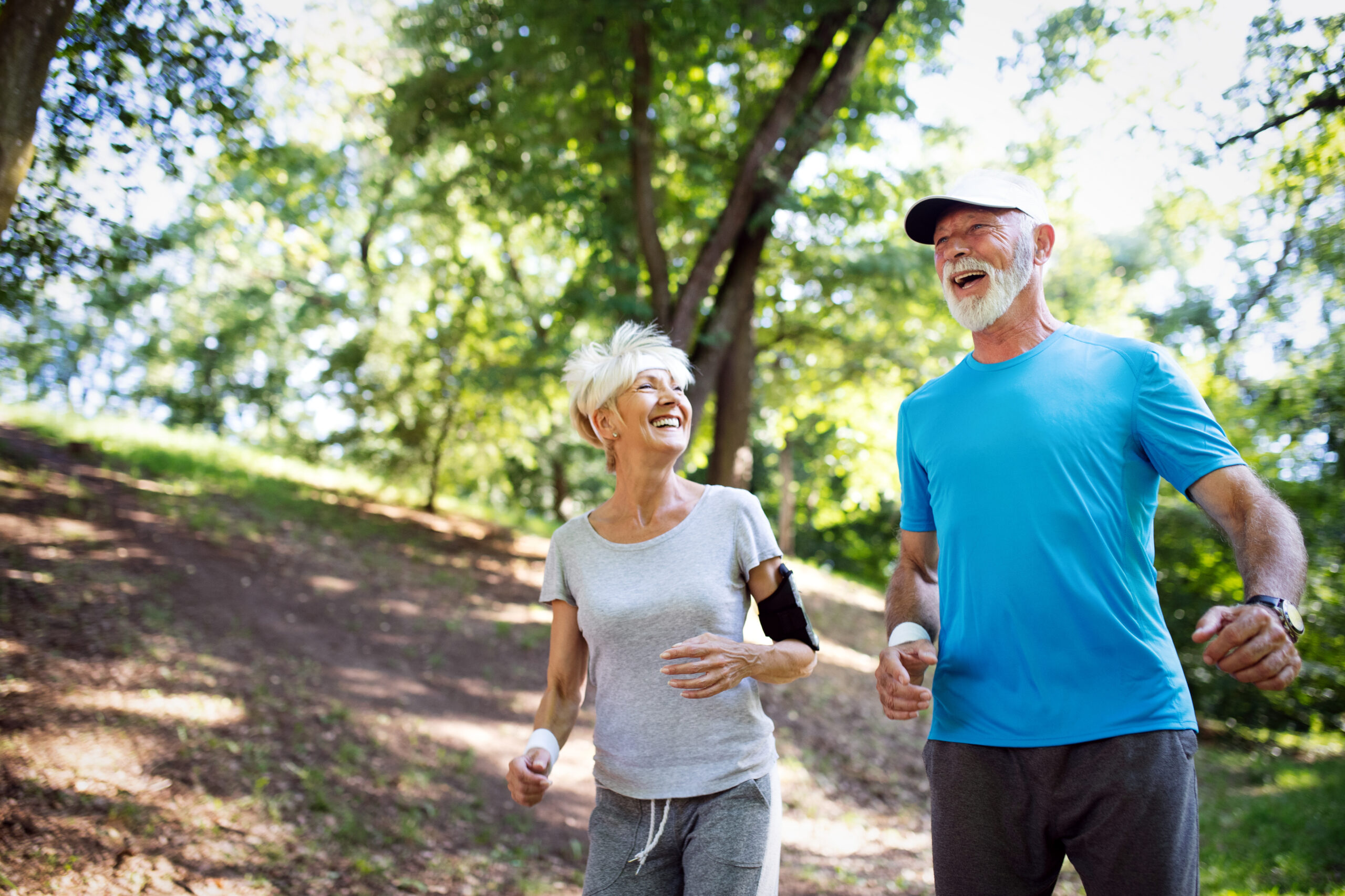 Happy,Mature,People,Couple,Exercising,For,Healthy,Life